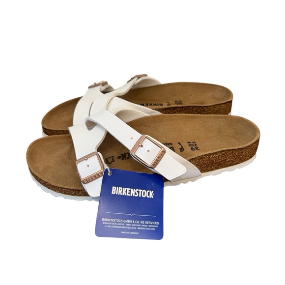 Birkenstock Yao Balance Birko Flor Sandal White Size EU 39 US 8-8.5 Narrow NEW - Picture 1 of 7